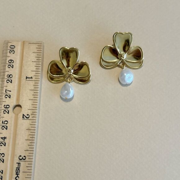 Pearl drop earrings M1060 - Picture 4 of 4